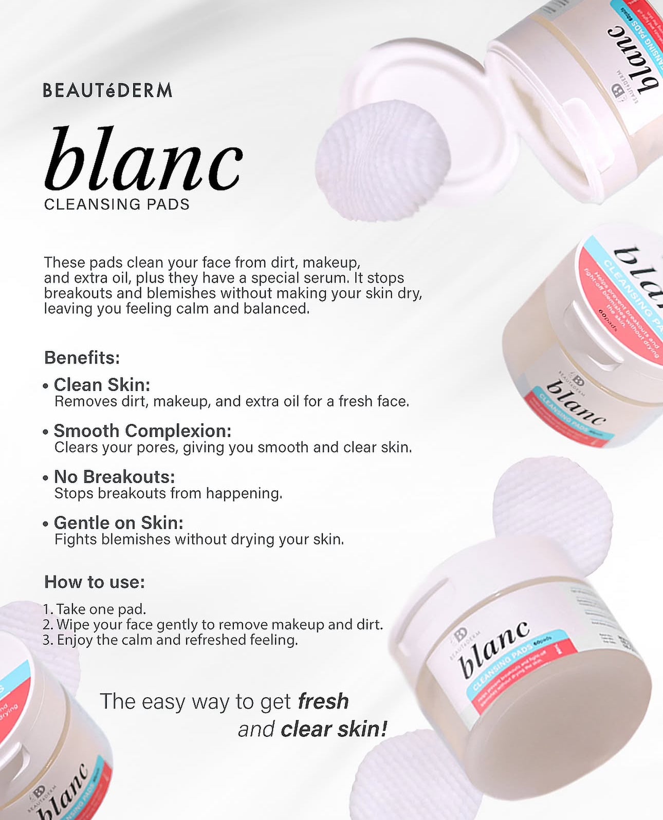 Beautederm Blanc Cleansing Pads (60pads)