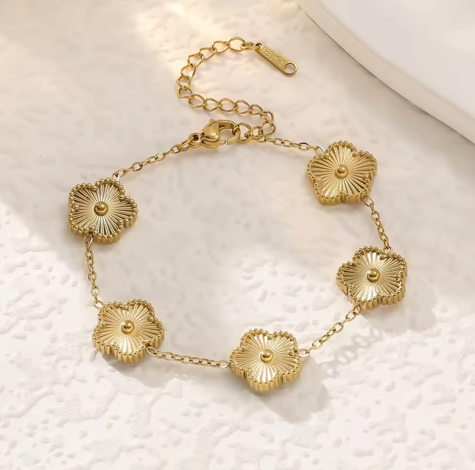 Five clover bracelet - Gold