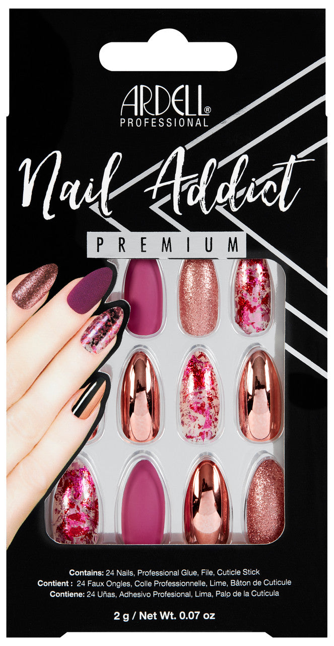 Ardell Nail Addict - Chrome Pink Foil Tips