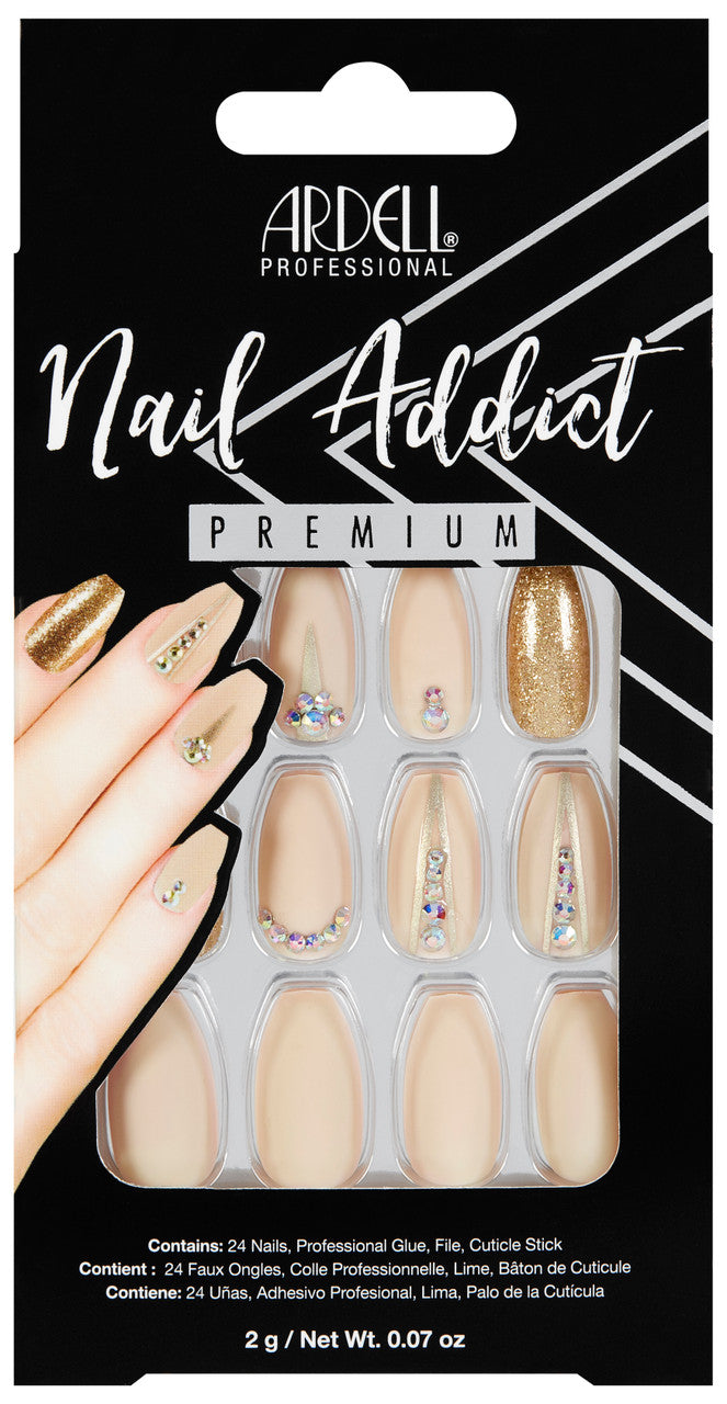 Ardell Nail Addict Nude Jewelled - Premium