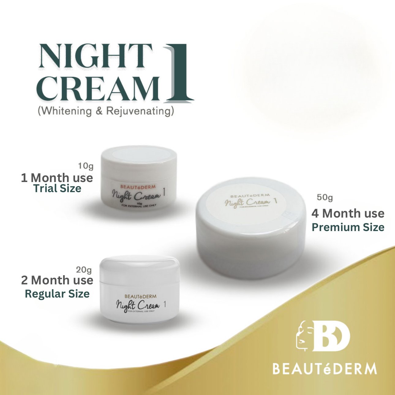 Beaute derm Night Cream1 50g (Premium Size) Good for 4months