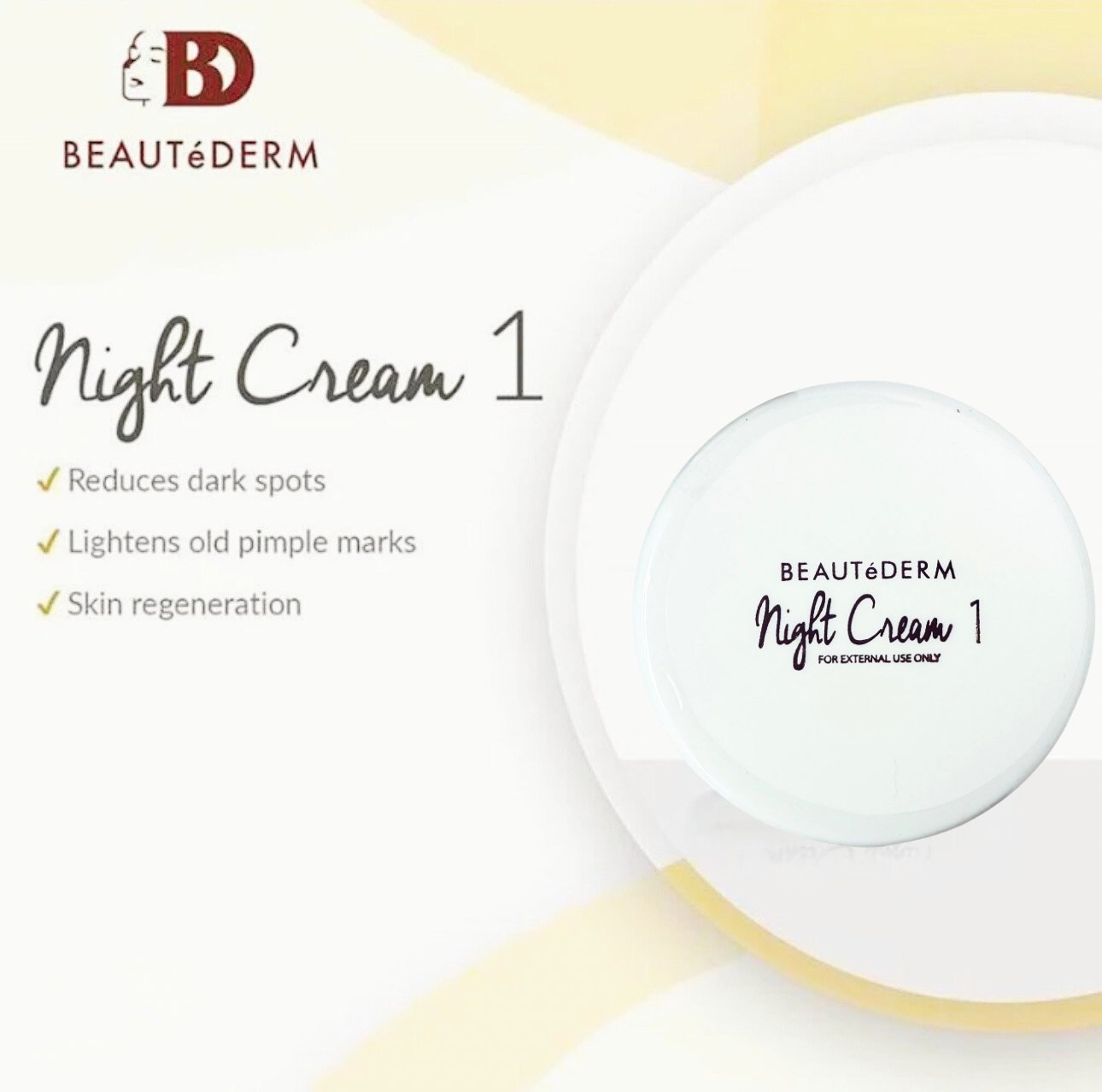 Night Cream1 50g (Premium Size) Good for 4months by beautederm canada