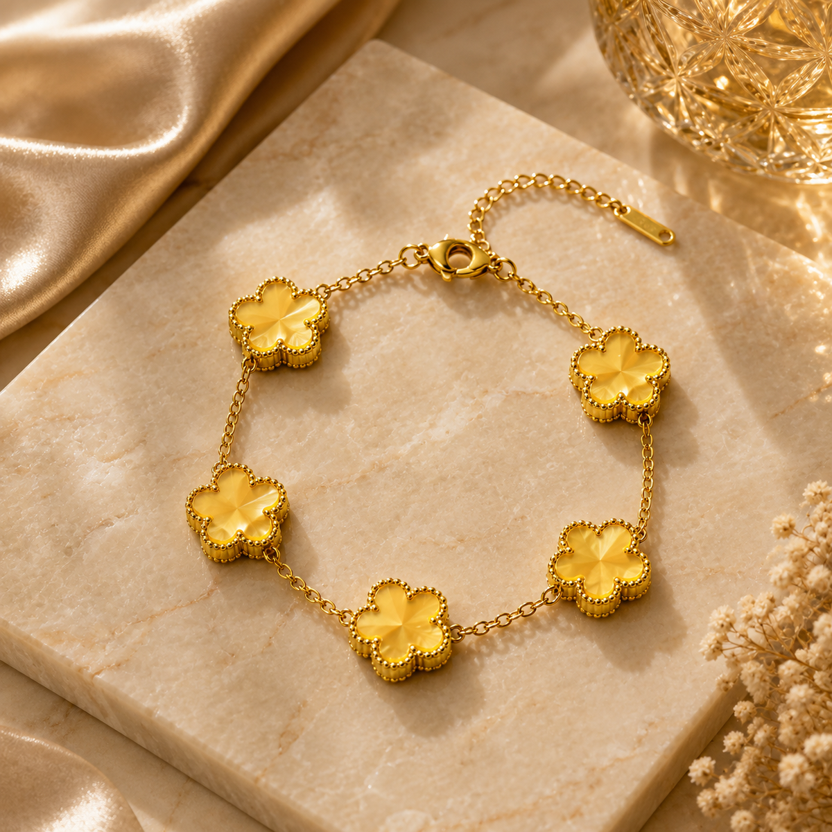 Five clover bracelet - Gold