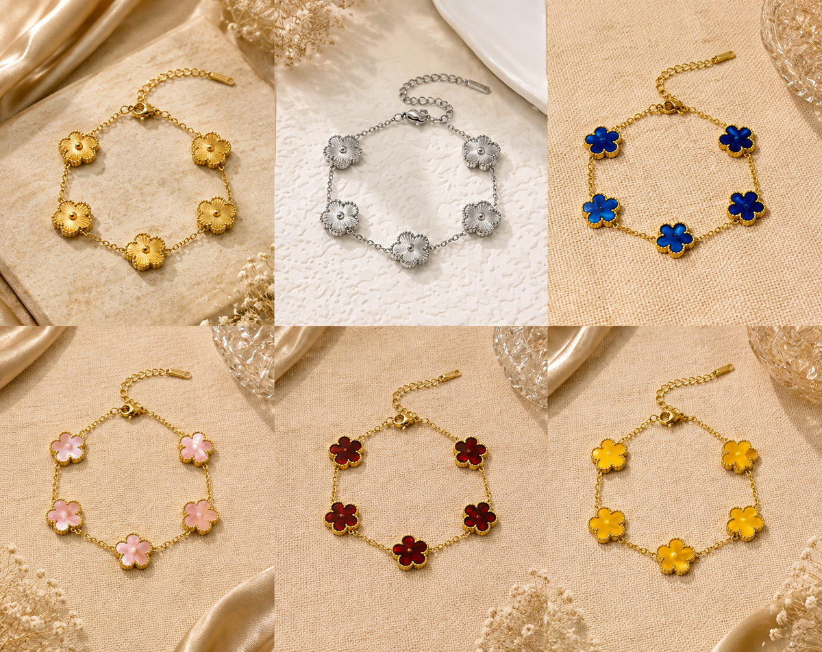 Five clover bracelet - Gold
