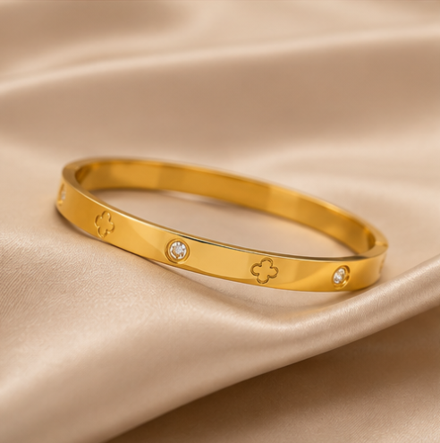 Love Bracelet with Zircons - Gold