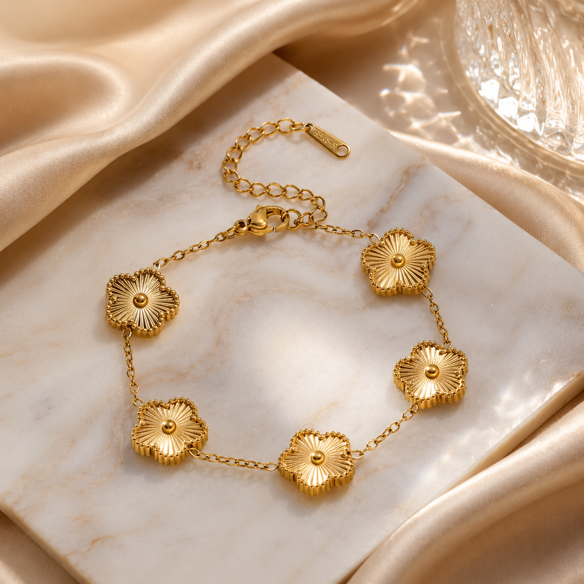 Five clover bracelet - Gold