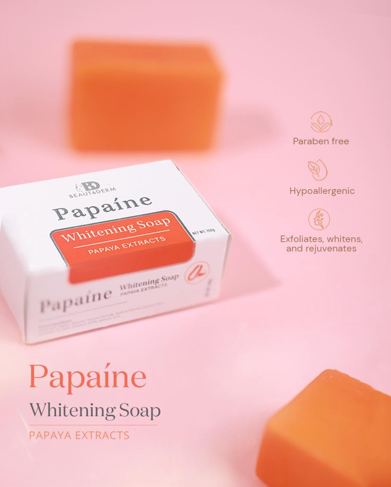 papaine whitening soap - beautederm soap 