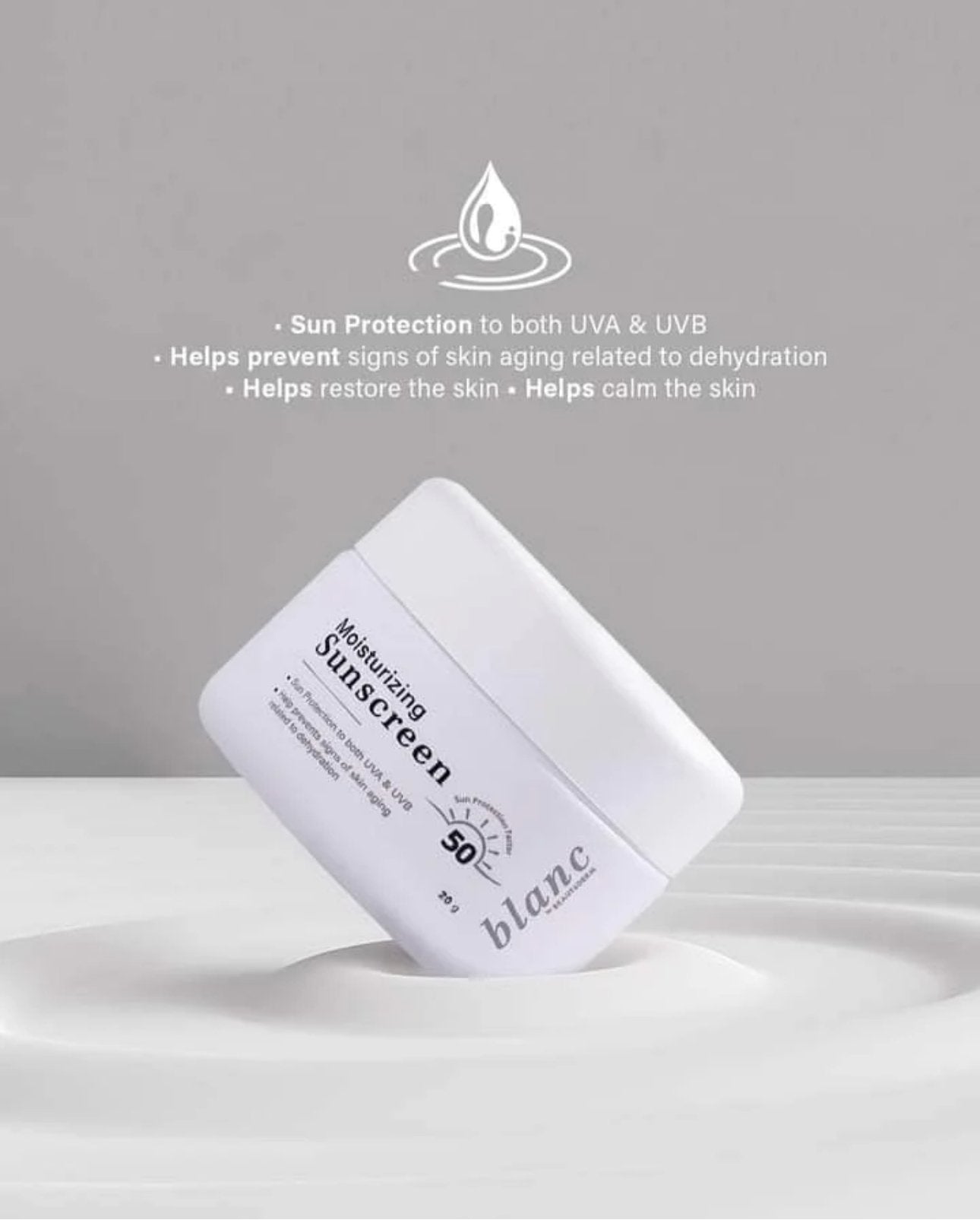 Blanc Moisturizing Sunscreen 20g (Regular Size)