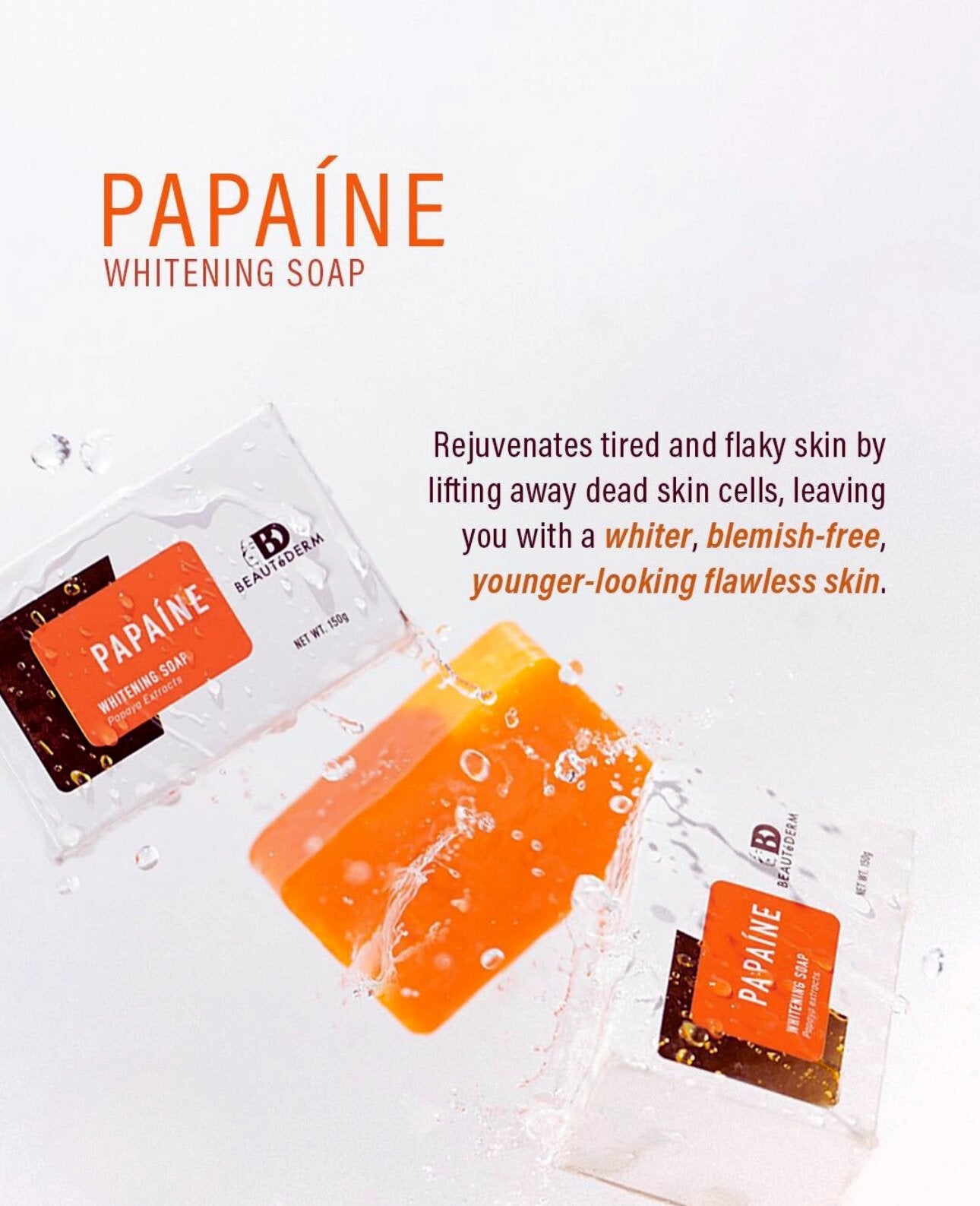 papaine whitening soap - beautederm skincare